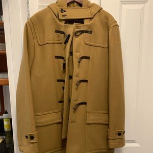 COACH Wool Pea Coat with Toggles and Hood